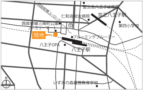 ファミールスクエア八王子の地図