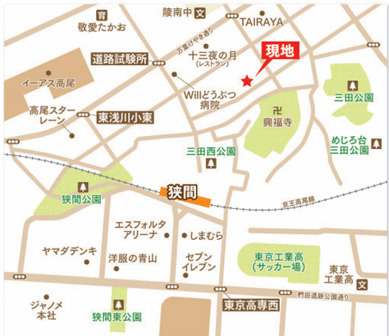 ポレスター高尾の地図