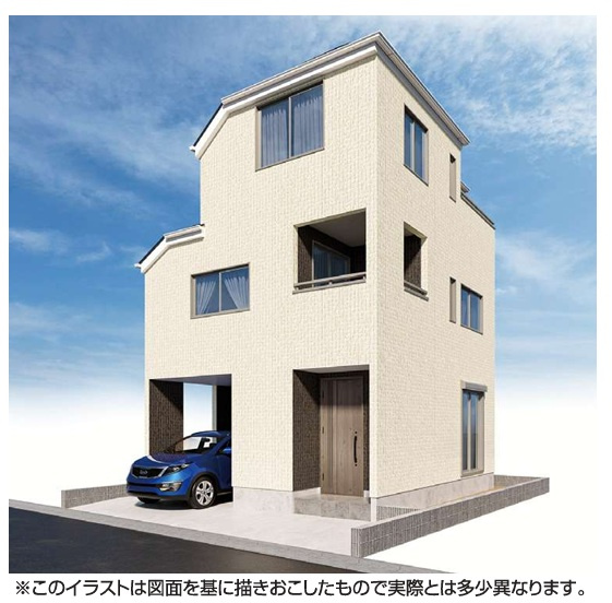 八王子市本町の外観パース