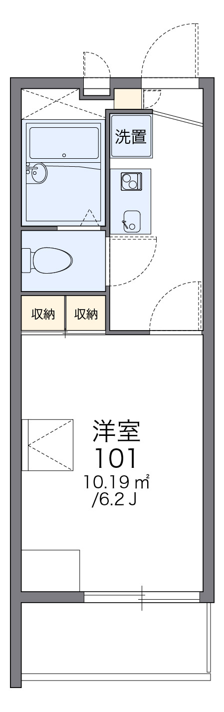 廿日市市平良１丁目の賃貸マンションの間取り|画像2