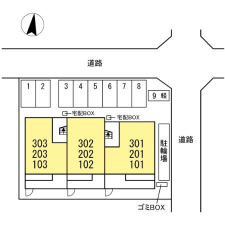 ルミエール庚午北の区画図