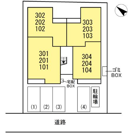ＳＨＩＮＹＡ ＢＬＤＧ.Ⅲの区画図