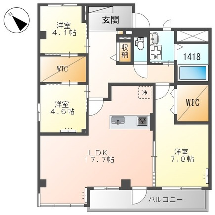 KK BLDGの間取り|間取図