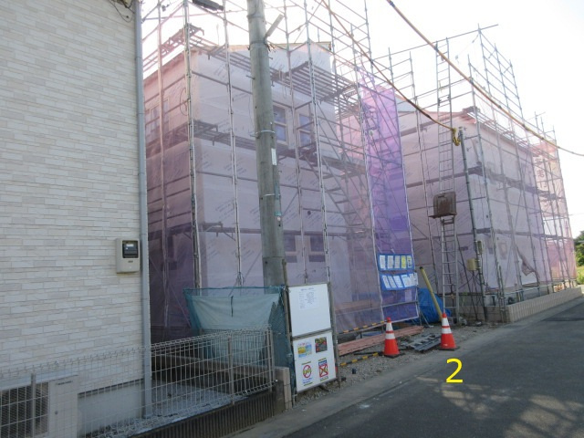 【仲介手数料無料】新築戸建　東松山市高坂3-22-1（全4棟）の前面道路含む現地写真