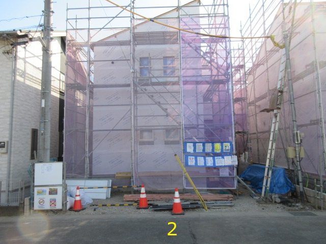 【仲介手数料無料】新築戸建　東松山市高坂3-22-1（全4棟）の前面道路含む現地写真