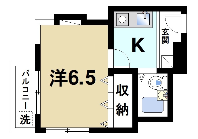 カサ・デル・ソルの間取り|ワンルームの間取り