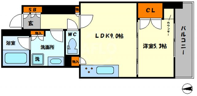 プレミストタワー靱本町　明治小学校区の間取り|プレミストタワー靭本町　間取り　