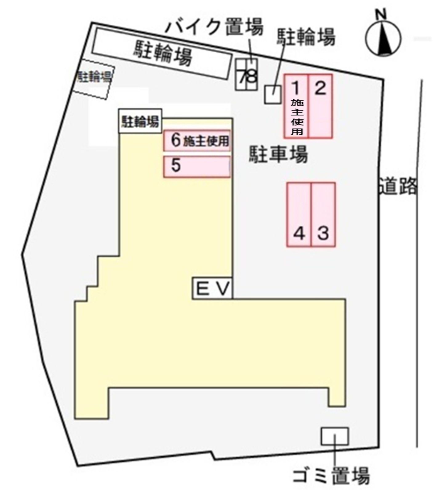シャルフィーの駐車場|駐車場完備です
