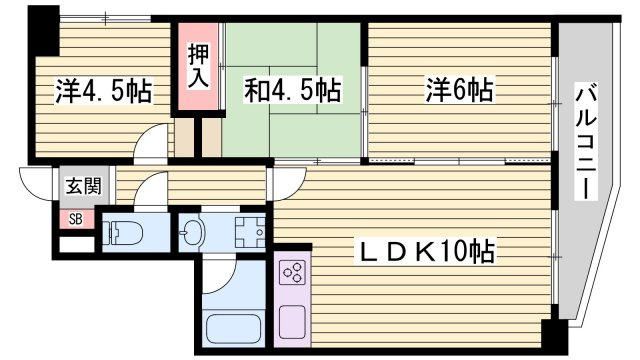 ベネフィス鴨池Ⅰの間取り