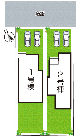 湖南市中央　第1期　新築一戸建ての区画図|全2区画