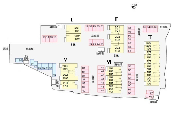 ハッピーフォレストⅠの区画図