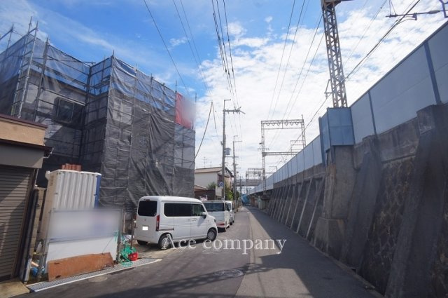 【前面道路含む現地写真】 | 八尾市久宝園1丁目　1号地 | 【前面道路：幅員約5.77ｍ☆】