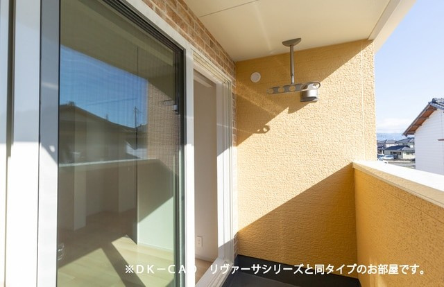 八女市黒木町今のアパートのバルコニー