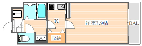 エンクレスト大博通りの間取り|使いやすい間取りです。