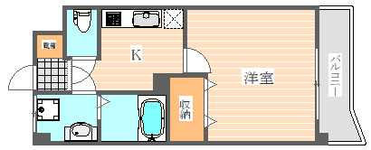 グレイスマンション駅南の間取り|使いやすい間取りです。
