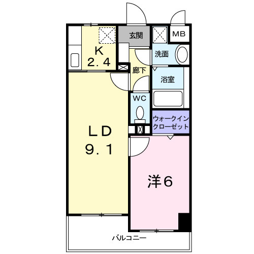 スカイシャトレ柚須の間取り|使いやすい間取りです。