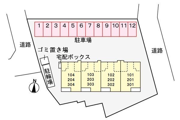 ベルフォーレの駐車場