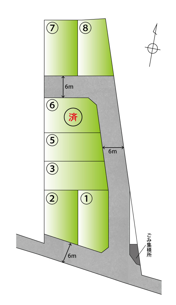 ライフフィールド四箇郷北Ⅴの区画図