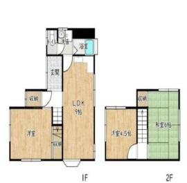 姫路市打越の中古一戸建の間取り