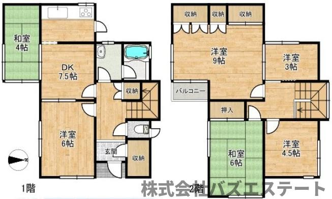 勝原区丁　中古一戸建ての間取り