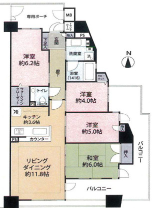 グランディア新森の間取り