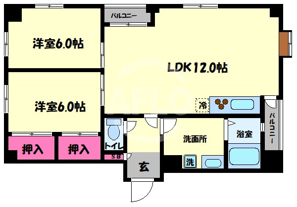 ルプリーズ天王寺　味原小学校区の間取り|ルプリーズ天王寺　間取り