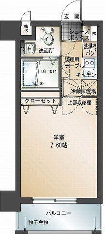 新品家具付きマンション六本松6(KaGood福岡)の間取り|※間取りと異なる場合は現状を優先します。