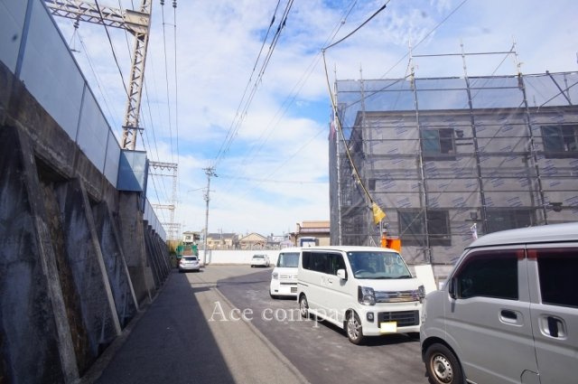 【前面道路含む現地写真】 | 八尾市久宝園1丁目　2号地 | 【前面道路：幅員約5.77ｍ☆】