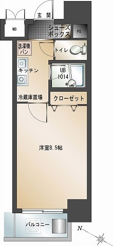 新品家具付きマンション美野島4(KaGood福岡)の間取り|※間取りと異なる場合は現状を優先します。