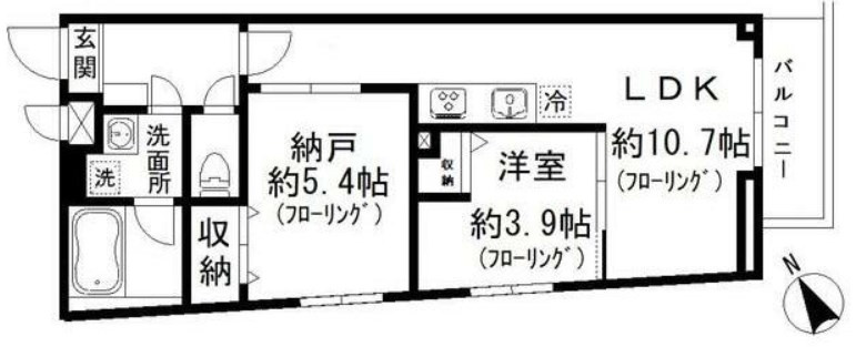 杉並区高円寺南４丁目の賃貸マンションの間取り
