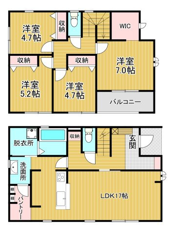 一建設　大木町第三の間取り