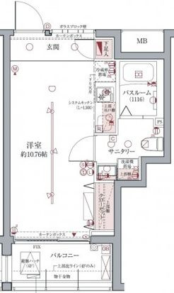 ラグディア高輪の間取り|間取りです。
