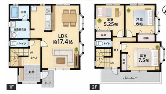 【間取り】 | 北葛飾郡杉戸町大字鷲巣　中古戸建