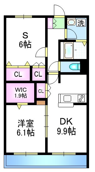 クレール志木の間取り|★ウォークインクローゼット付き★