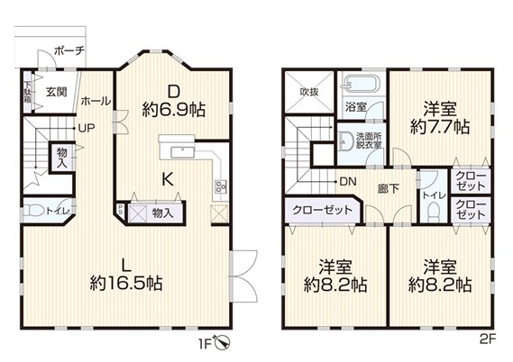 明石市大久保町西脇　中古戸建の間取り