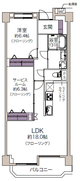 夙川ビューハイツA棟の間取り