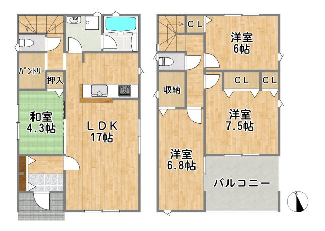 アーネストワン　柳川市鍛冶屋町第1の間取り