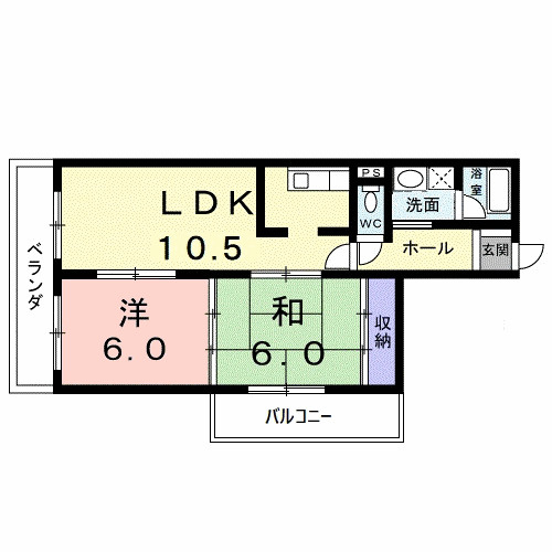 リバーサイドAの間取り
