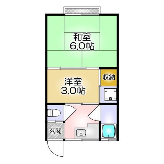 【間取り】 | 房王寺町アパート