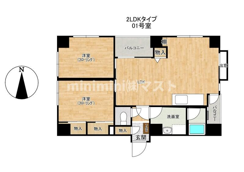 ルプリーズ天王寺の間取り
