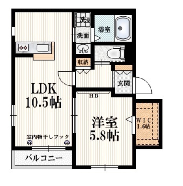 エスト　コリーヌの間取り|★１フロア２住戸のプライベートに配慮されたお部屋です★