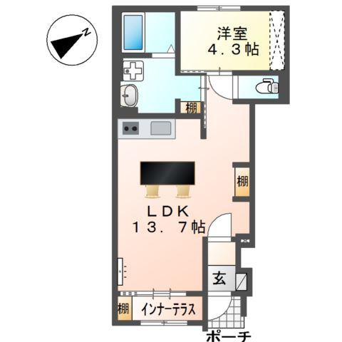 仮）スイートモダン三宅の間取り
