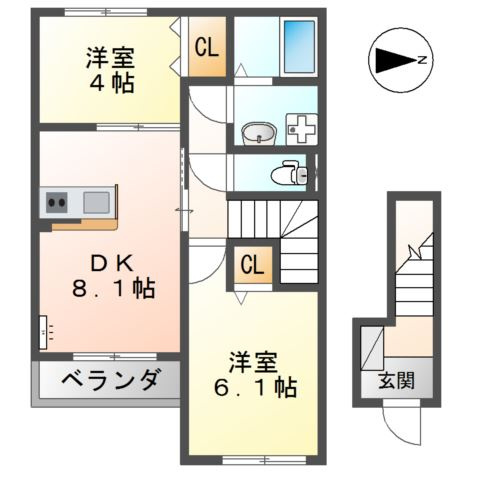 Medio Questo（メディオ　クエスト）の間取り