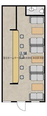 大阪市住吉区苅田２丁目の店舗一部の間取り