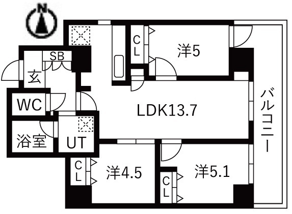 【間取り】 | シティコート目黒２号棟