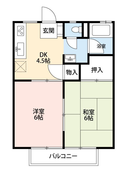 【間取り】 | 勝股サニーハイツ