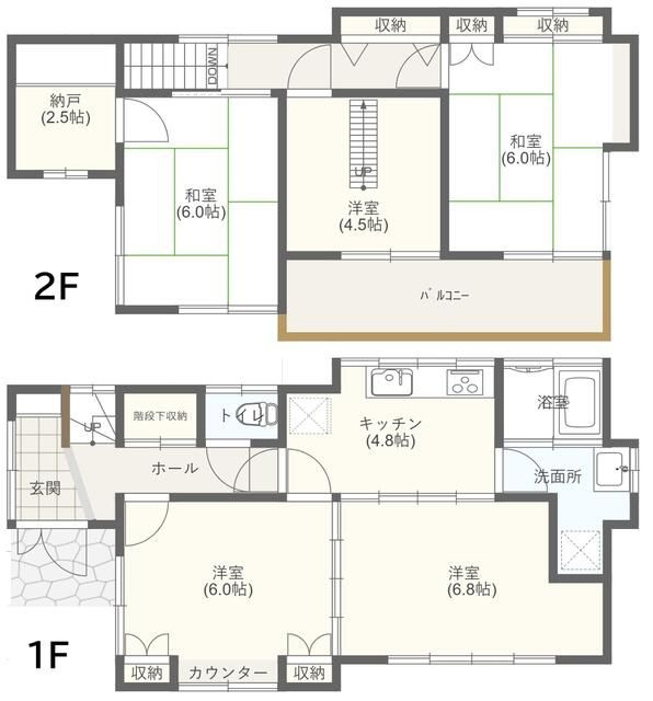 （Ｔ０２４）東京都練馬区氷川台２－３－２３戸建の間取り