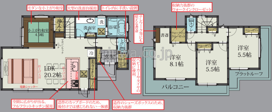 【新築分譲住宅】川越市寺尾第5期の間取り