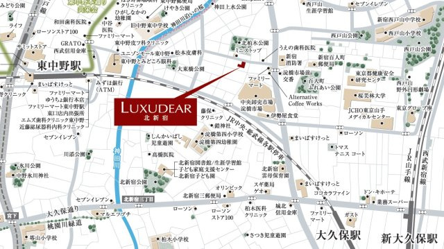 ラグディア北新宿の地図