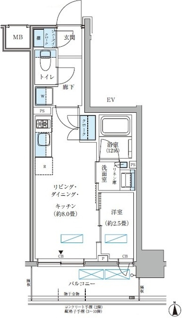 パークアクシス大森山王の間取り